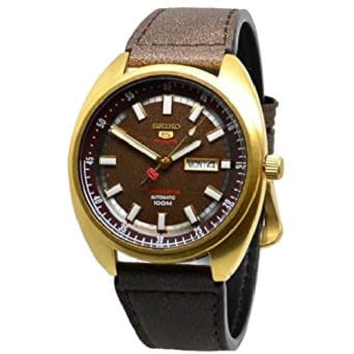 Seiko 5 Sports SRPB74K1 Men Turtle Limited Edition SRPB74 Coklat Kulit Jam Tangan Pria