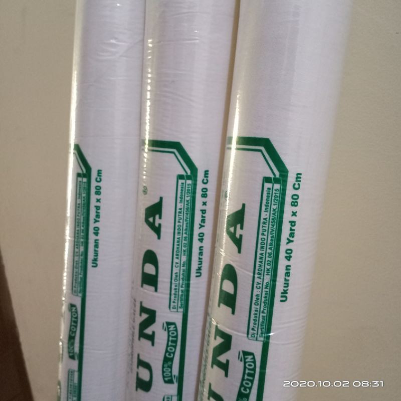Kasa Hidrofile 40yard x 80cm  100% COTTON TANPA PEMUTIH