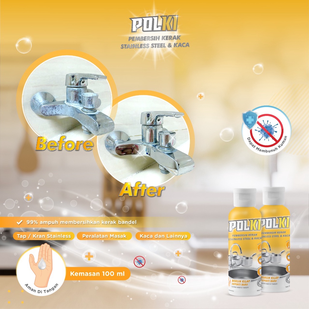 Polki pembersih kerak serbaguna adalah produk pembersih yang aman