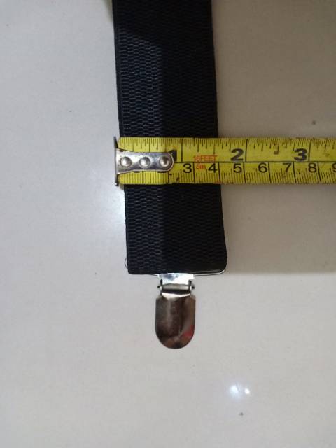 Suspender Dewasa Hitam lbr 4 cm ukuran besar