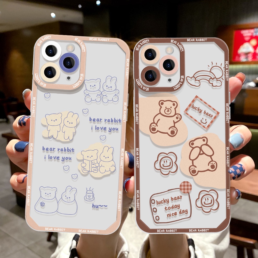 Soft Case TPU Motif Kartun Feul Bear Untuk Samsung Galaxy A12 A13 A22 A73 A53 S22 A72 4G / 5G A52S A32 A21S A71 A51 A50 A50S A30S S22 Ultra S21 S30 S2120