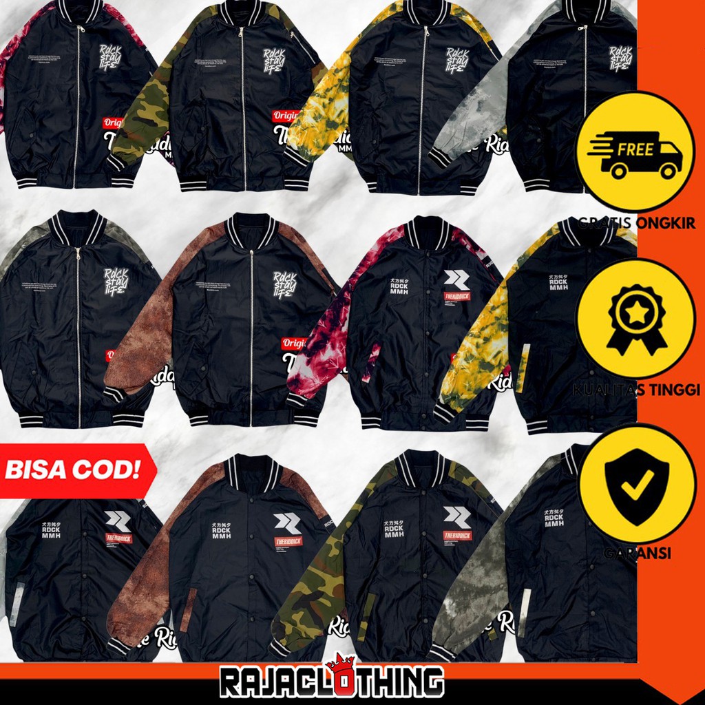 RCL - JAKET BOMBER BASEBALL VARSITY PARASIT ORIGINAL THE RIDDICK / JAKET BOMBER PRIA TERLARIS