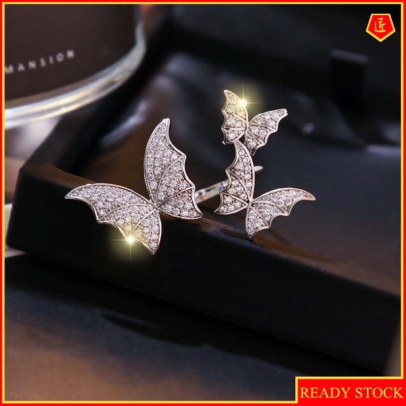 [Ready Stock]Light Luxury Super Fairy Butterfly Ring for Women