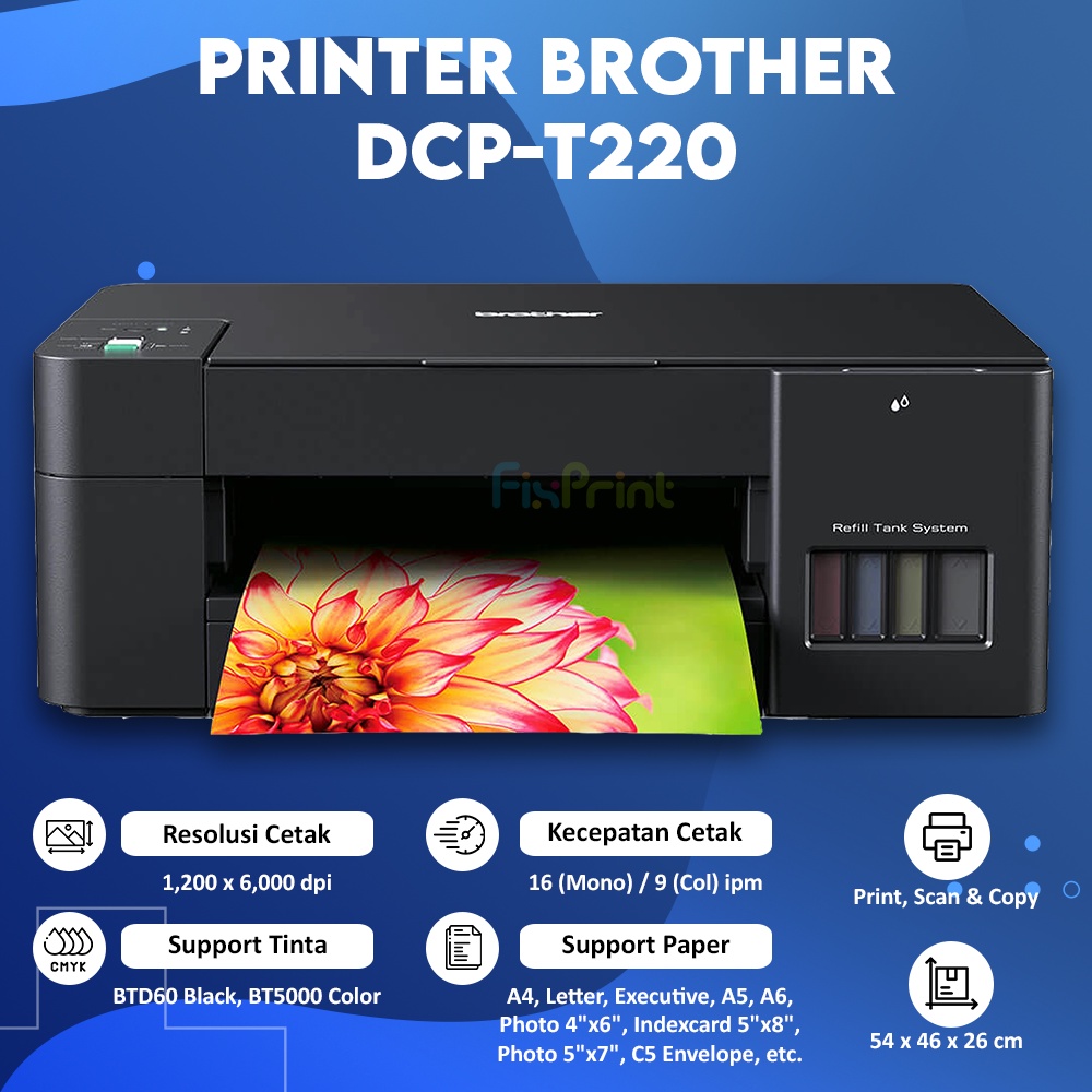 Printer Brother Ink Tank DCP-T220 New