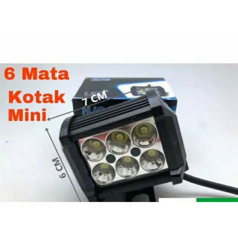 LAMPU TEMBAK LAMPU SOROT 6 MATA LED LAMPU SOROT MOBIL & MOTOR