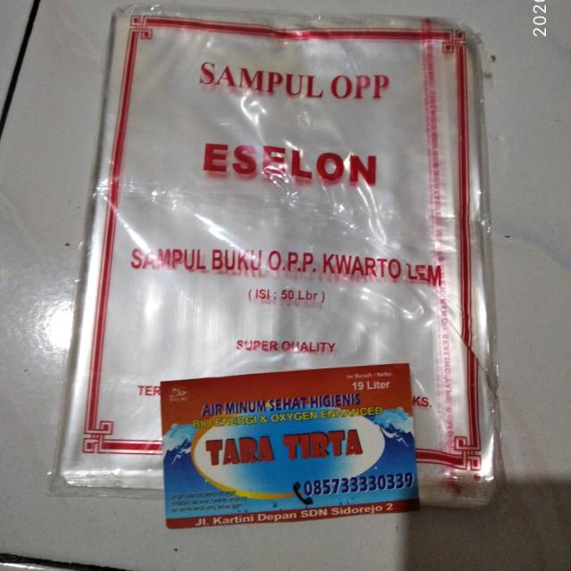 

50 LEMBAR Sampul Buku Plastik Transparant OPP Kwarto