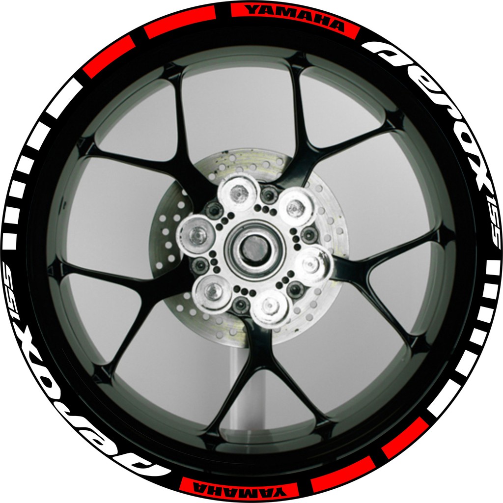 Stiker Velg Motor Yamaha Aerox 155 VVA Ukiran Velg 14 Inch Shopee