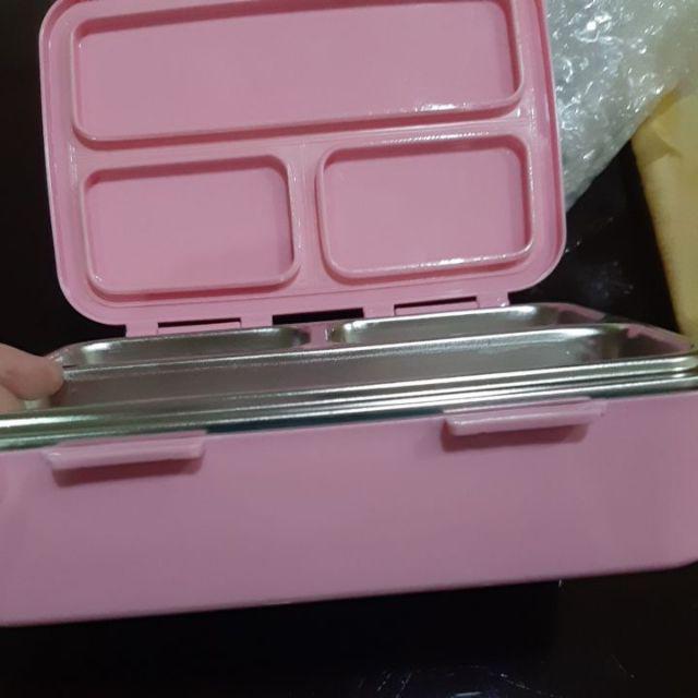Kotak Makan Lunch Box Yooyee Mini Stainless Steel 3 Sekat 627
