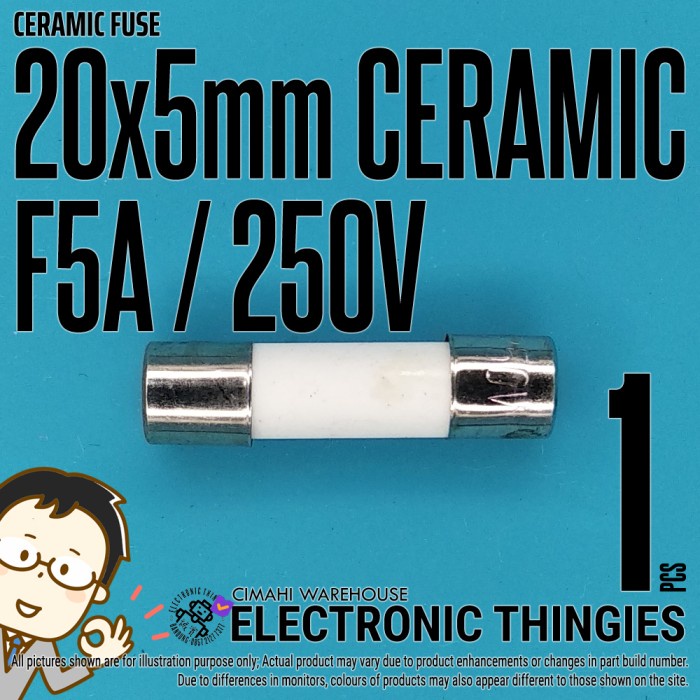 20x5mm 250V F5A FAST FUSE MINI CERAMIC SEKRING KERAMIK 20x5 5x20 5A