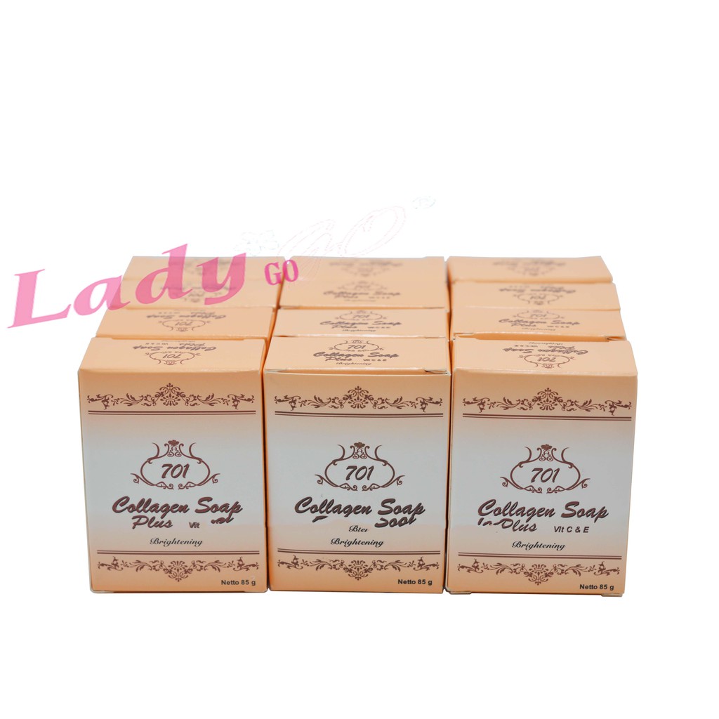 1 LUSIN - Collagen  Soap Plus Vit C &amp; E Brightening BPOM