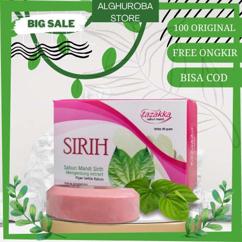 Sabun Mandi Batang Daun Sirih Herbal Tazakka 90 gr Antibacterial Miss V Soap Bar | ORGIINAL