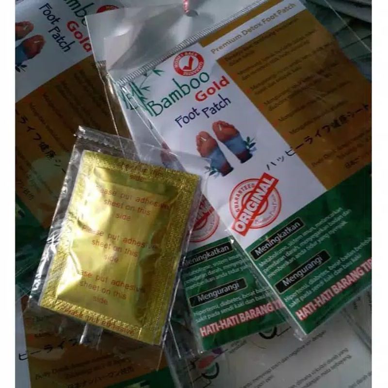 bamboo gold foot patch