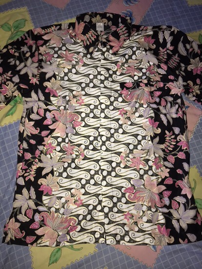 Couple Batik / Seragaman Batik / Batik Kebaya Motif Bougenvile Hitam