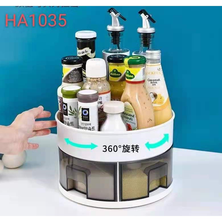 RAK BUMBU PUTAR/RAK BUMBU PUTAR 2 SUSUN/RAK BUMBU PUTAR 2 SUSUN 360 DERAJAT/RAK BUMBU DAPUR 2 SUSUN