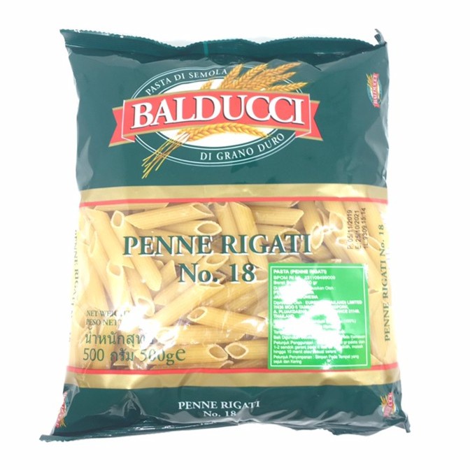 PASTA PENNE RIGATI BALDUCCI 500GR GANDUM BPOM RI