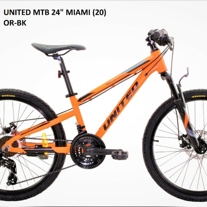 Order Langsung Sepeda MTB 24 United Miami Alloy 21Speed Berkualitas