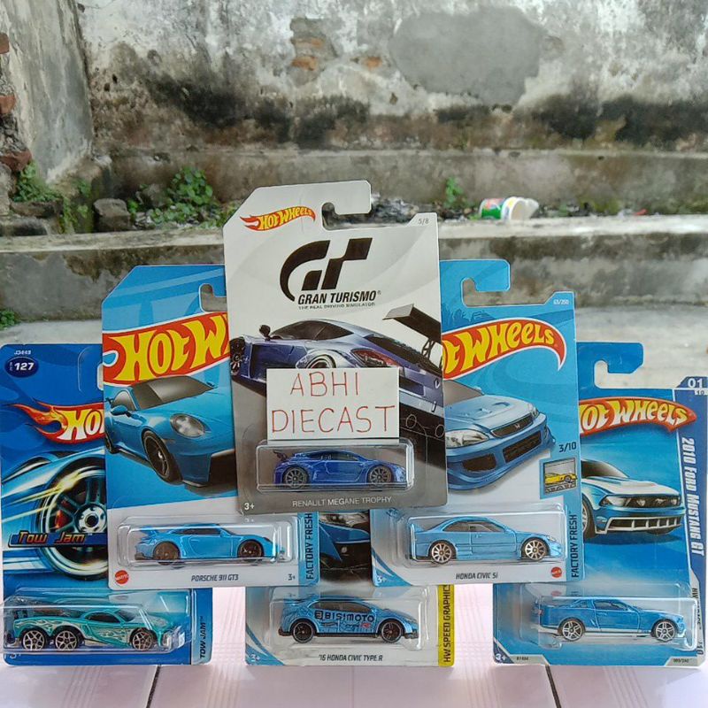 Hotwheels honda civic si biru type r blue diecast hot wheels porsche 911 gt3 biru renault megane tro