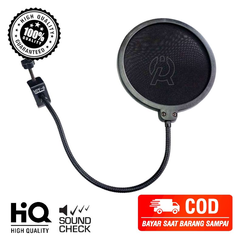 TERMURAH Pop Filter Mikrofon Mic Double Layer / Pop Shield Microphone