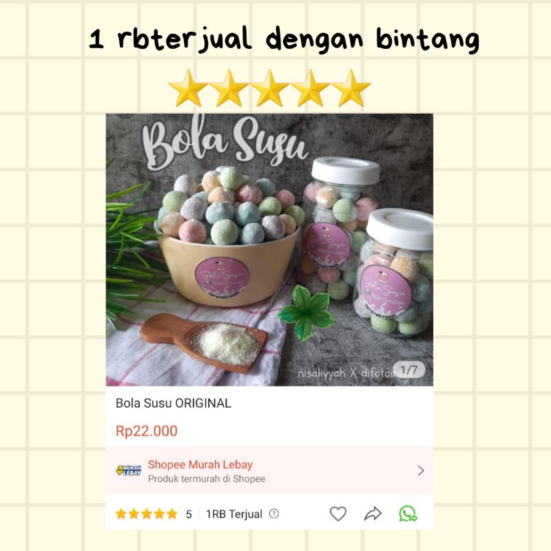 

BOLSU BOLA SUSU ORIGINAL (BEST SELLER!!!!)