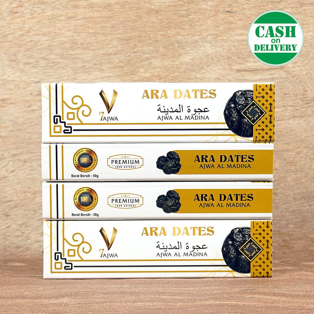 Kurma Ajwa Madinah 7 Butir ARA DATES PREMIUM KEMTAN Kurma Nabi Asli