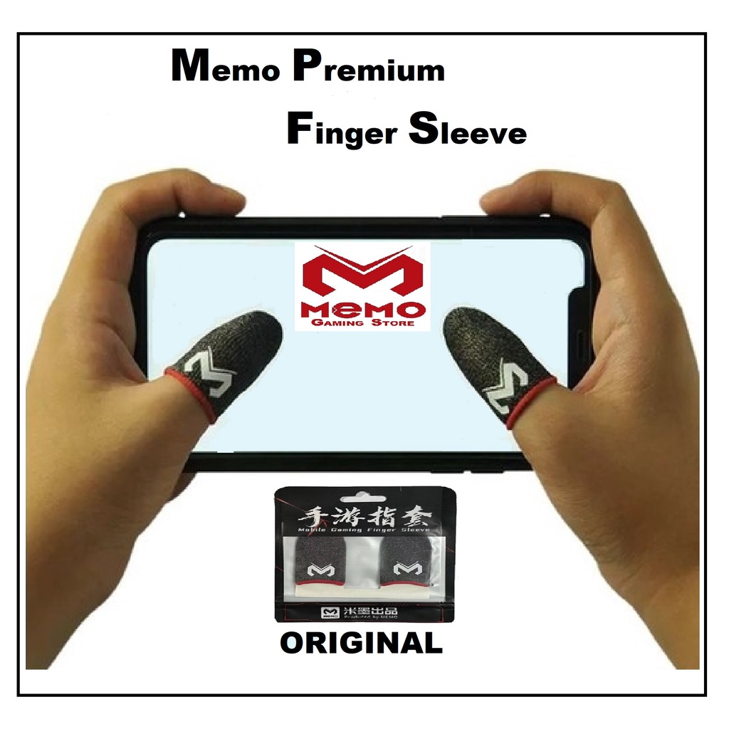 Original MEMO Finger Sleeve Sarung Jempol Gaming Anti Keringat isi 2 pcs