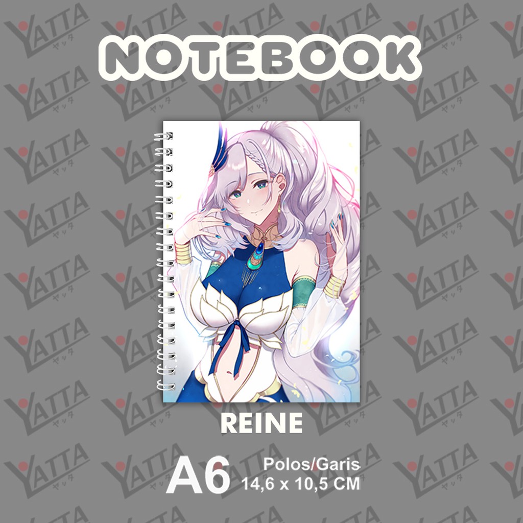 

Notebook Anime Ukuran A6 10,5 cm x 14,8 cm Hololive ID - Reine