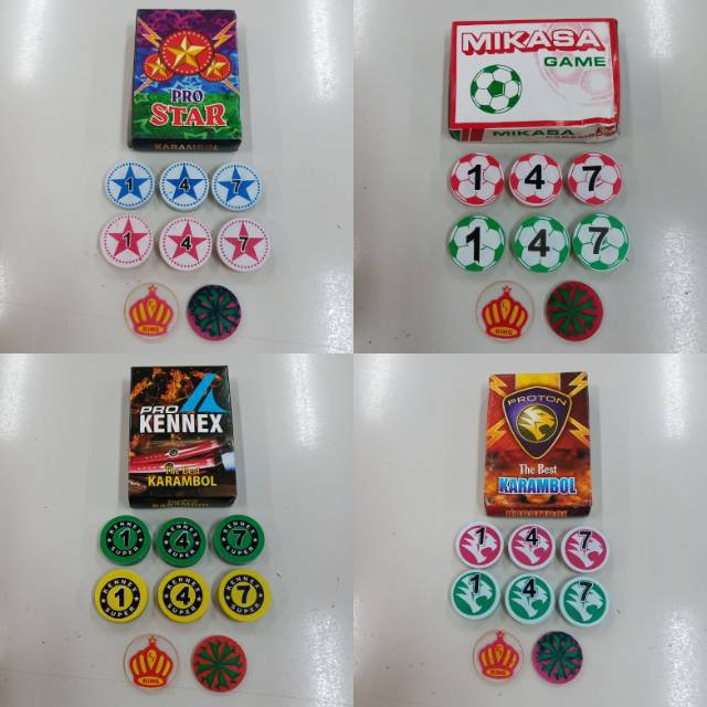 Koin coin karambol krambol carrom mika tebal 3 mm