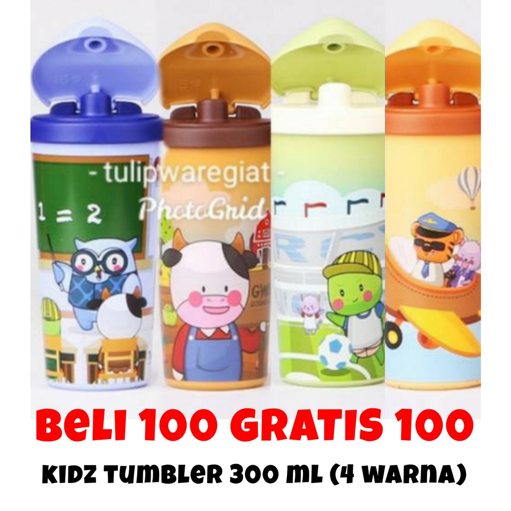 Tumbler Karakter-botol Minum Anak-kidz Tumbler Tulipware