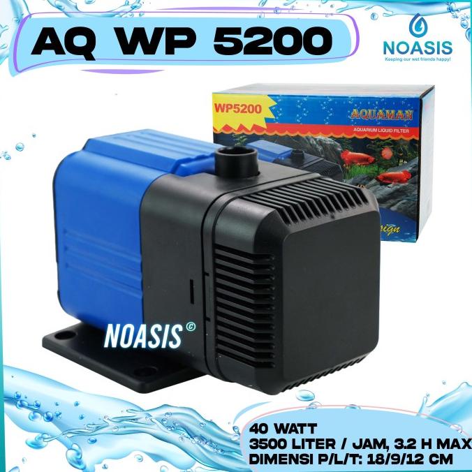 Pompa Air Celup Aquarium Aquaman Wp 5200 Kolam / Hidroponik Wp-5200