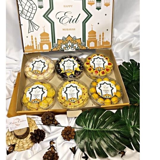 

[KODE-6W2] PAKET KUE KERING HAMPERS PAKET LEBARAN PAKET KUE ISI 6 .,
