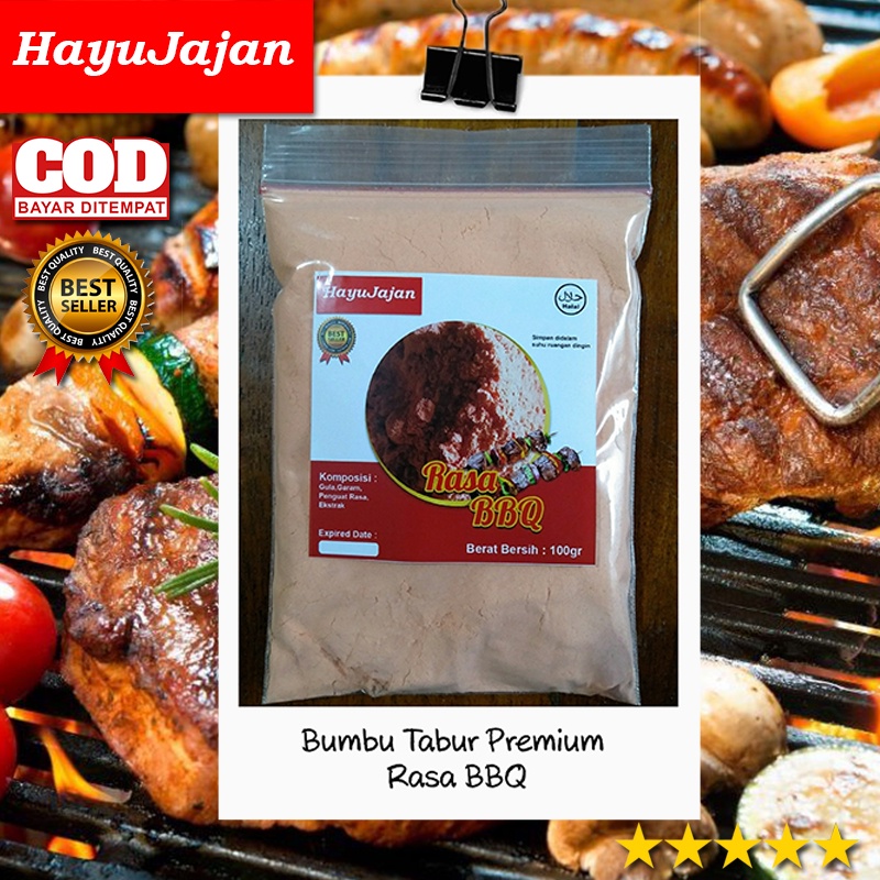 

BUMBU TABUR PREMIUM RASA BBQ / BUMBU KERIPIK, JAMUR CRISPY, TAHU WALIK, CIMOL, TELUR GULUNG, POP CORN, BAKSO, / KEMASAN 100 gr /