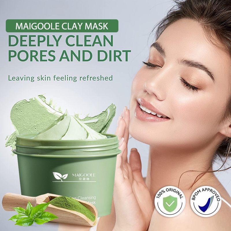 【BPOM】 Masker Wajah Green Tea Cleansing Clay Mask 100GR