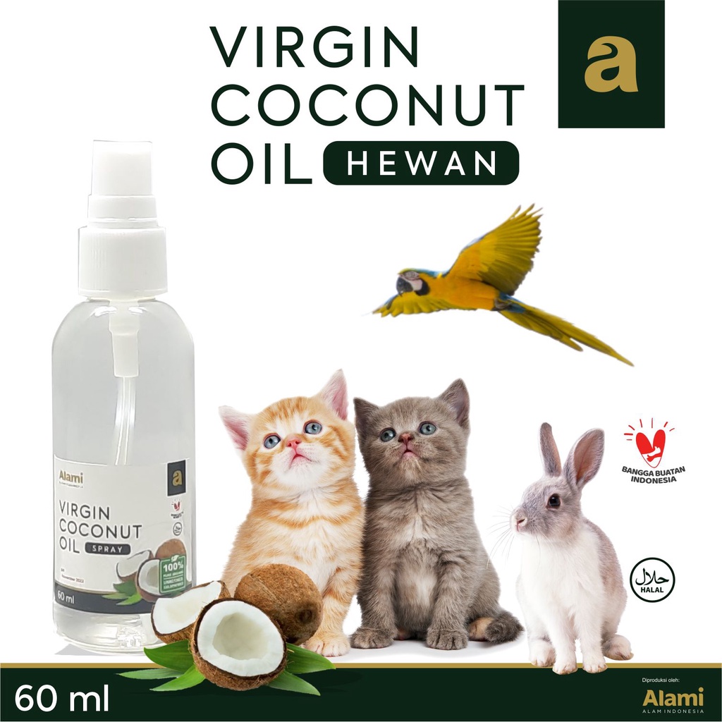 VCO kucing kelinci burung obat kutu jamuran bulu rontok hewan 60 ml