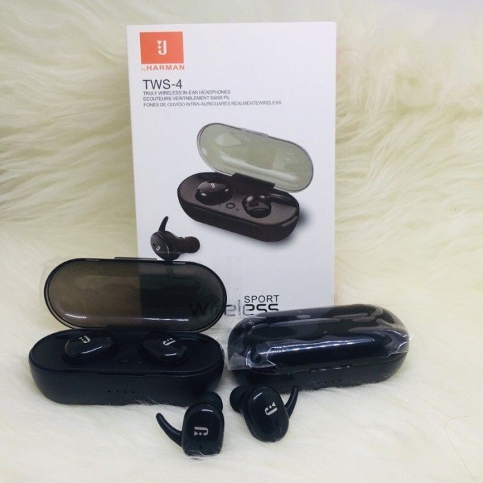 TWS 4 / TWS 5 Headset Bluetooth Wireless Earphone BT V5.0 With Mic Suport Call Touch Control TWS4 TW