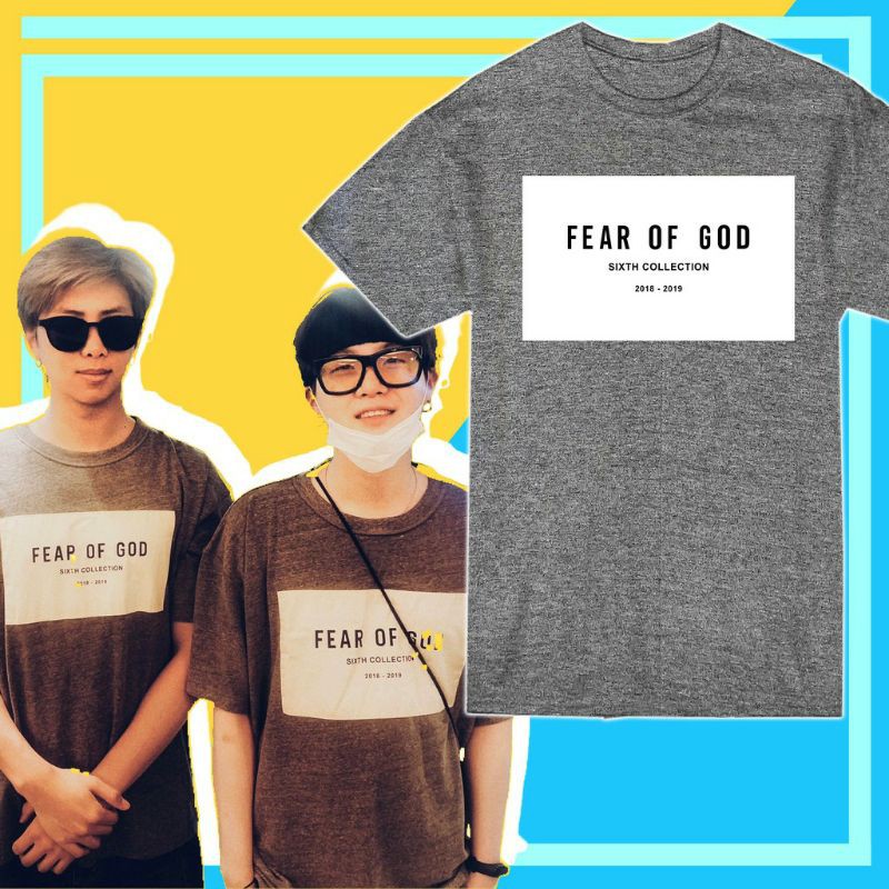 Kaos T shirt BTS RM Suga Style Fear Of God sixth collection