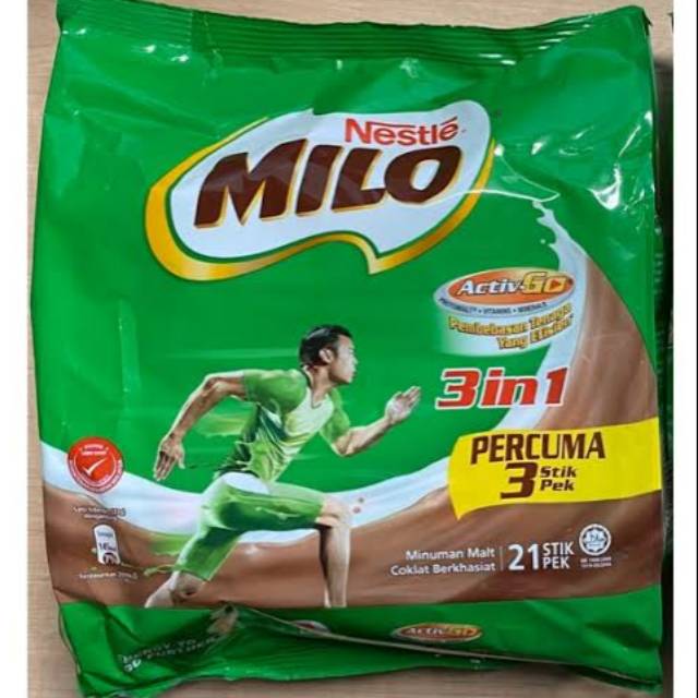 MILO 3 in 1 Activ-GO 21 stik pek ( Malaysia ) ORIGINAL & HALAL