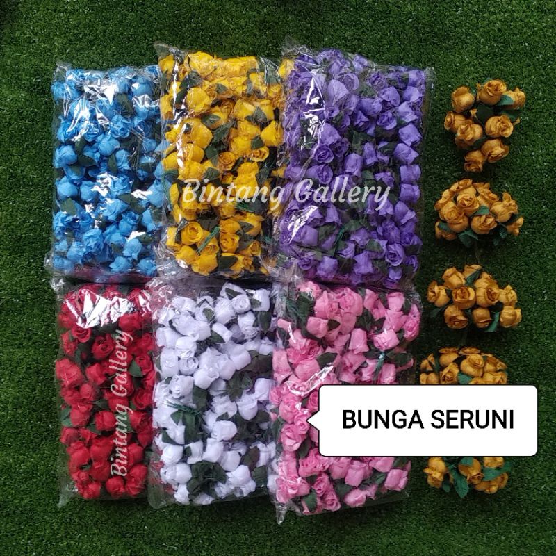 (144 BIJI) GROSIR BUNGA KUNCUP MINI 1 PAK 144 BIJI BUNGA