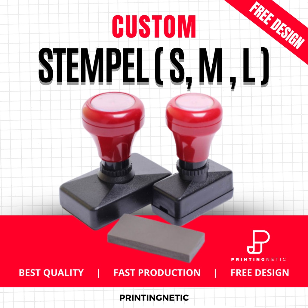 

(FREE DESIGN) Stempel Ukuran Kecil , Sedang , Besar / Stempel Murah / Stamp / Stempel 1 Warna Bebas Pilih Warna