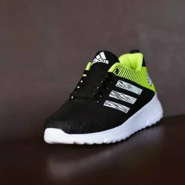 Sepatu Sport Pria Adidas Zoom Grade Ori Hitam Hijau Stabilo - ADZ 01