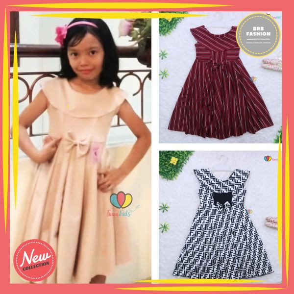Dress Cantika uk 6-7 Tahun / Dres Yukensi / Baju Anak Perempuan Harian