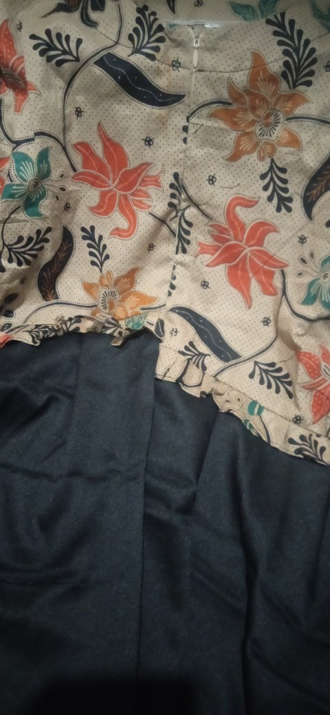 Tey-17 Batik Wanita Asj Sa Hrb026 Kenongo Kemeja Tosca Pendek