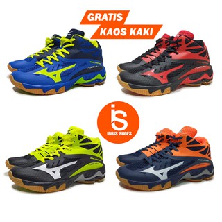  Sepatu  Volly  Mizuno Wave Lightning Z2 WLZ  MID Gratis 