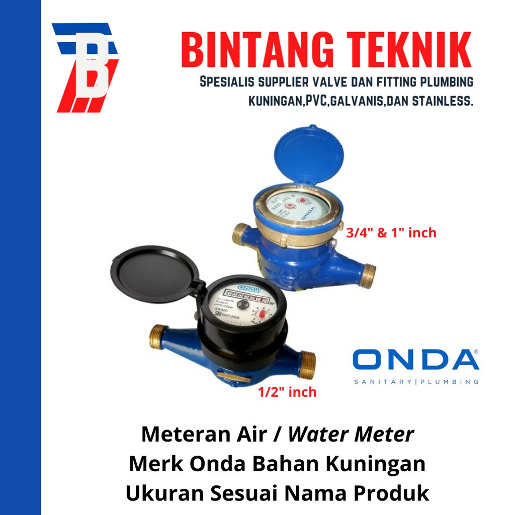 Jual Meteran Air 3/4