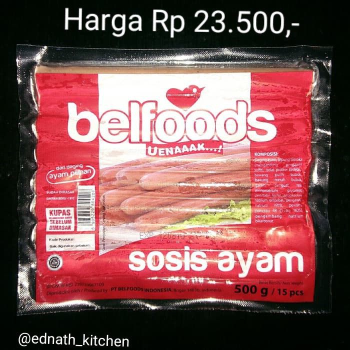 

BELFOODS UENAAK Sosis Ayam (15 pcs) 500gr