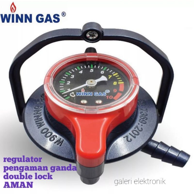 Regulator kompor gas,kepala gas Winngas pengaman ganda winngas 3kg,12kg