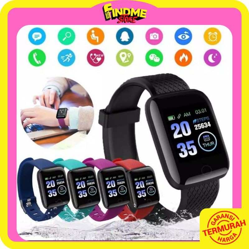 Smartwatch 116 Plus Jam Tangan Pria Smartwatch Jam Tangan Pintar
