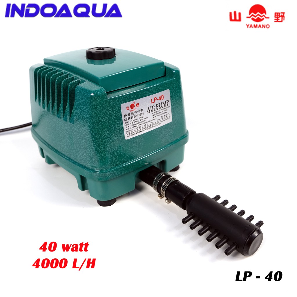 INDOAQUA - Pompa Udara Aerator Yamano LP 40 Pompa Gelembung Udara Aquarium Kolam Ikan LP 40