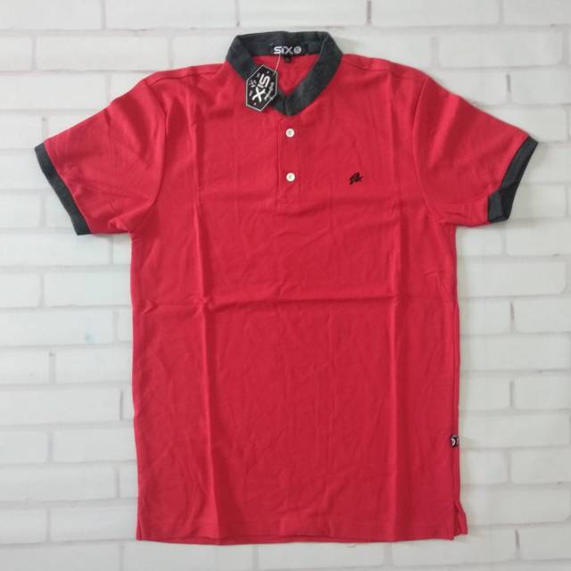 Kaos polo pria lacoste six kerah Shanghai