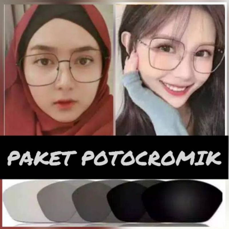 kacamata lensa photocromic antiradiasi boleh pilih yang blueray bisa normal minus plus cilinder tergantung permintaan sampai minus 5 cyl 2 harga masih sama tulis saja pesanan kaka di catatan saat order free box lap cairan pembersih kode 9691 size52-18-138