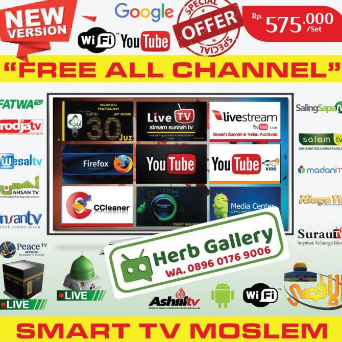 Ready&Siapkirim Smart Tv Muslim Android Tv Box Rodja Tv Alquran Bukan Parabola Islami